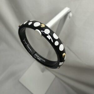 Louis Vuitton Yayoi Kusama Bangle Bracelet Black/White Polka dots